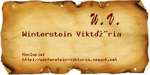 Winterstein Viktória névjegykártya